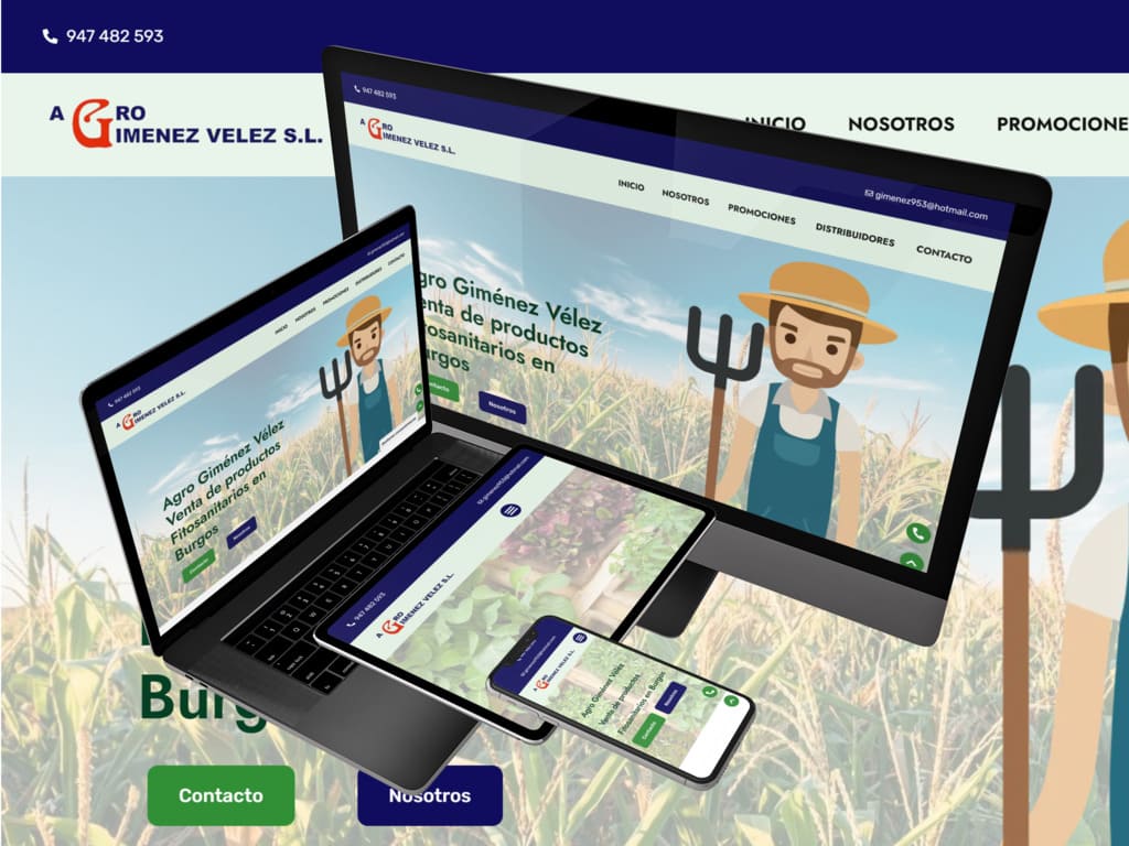 Diseño web Agro Giménez Vélez