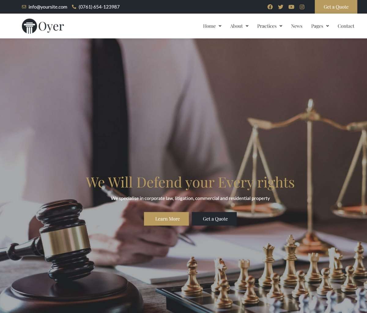 Inicio diseño web abogados
